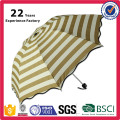 Cadeaux promotionnels de mode impression nouvelle conception en gros marine soleil pliant rayé parasol commercial parapluie